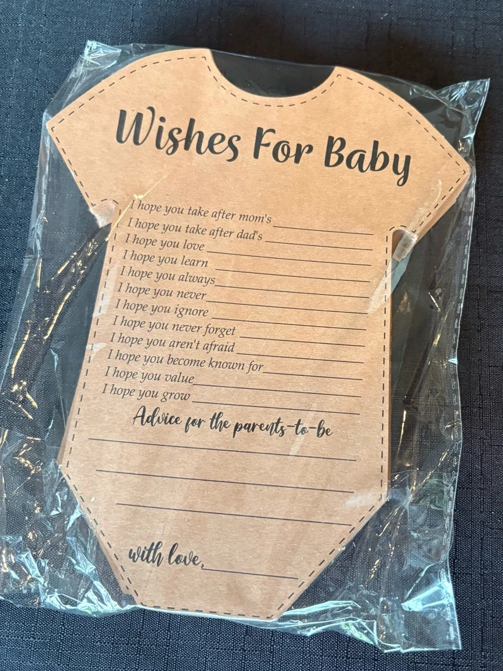 Baby Predictions & Advice Wooden Box Set w/48 Cards, 20 Pencils & Sign NEW